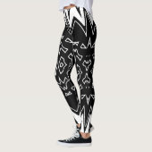 Moderne zwart-wit klassieker "Ratti_Creative_Arts" Leggings (Links)