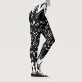Moderne zwart-wit klassieker "Ratti_Creative_Arts" Leggings (Rechts)