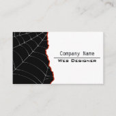 Moderne Zwart & Wit Landschap Web Designer Visitekaartje (Voorkant)