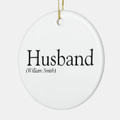 Moderne Zwart-Wit Leuke Echtgenoot Keramisch Ornament (Links)