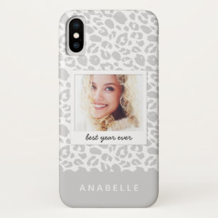 Moderne zwart-wit luipaard print foto Case-Mate iPhone case