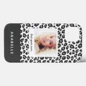 Moderne zwart-wit luipaard print foto Case-Mate iPhone case (Achterkant (horizontaal))