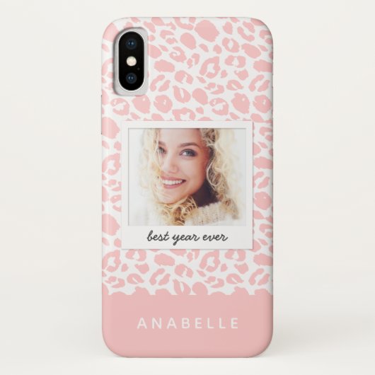 Moderne zwart-wit luipaard print  foto Case-Mate iPhone case (Achterkant)