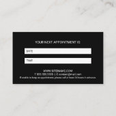 Moderne Zwart-wit Make-up Artiest Afspraak Afsprakenkaartje (Achterkant)