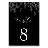 Moderne zwart-wit minimale bladeren bruiloft kaart (Voorkant)