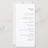 Moderne zwart-wit minimale bruiloft (Achterkant)