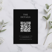 Moderne zwart-wit minimale bruiloft informatiekaartje