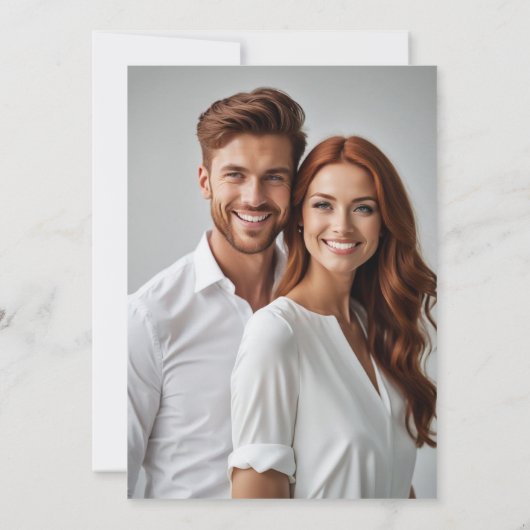 Moderne zwart-wit minimale monogram bruiloft save the date (Achterkant)