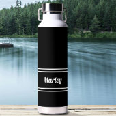 Moderne zwart-wit minimale stijlvolle klassieke na waterfles