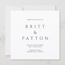 Moderne Zwart-Wit Minimalistische Bruiloft