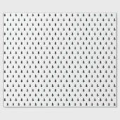 Moderne zwart-wit minimalistische kerstboom cadeaupapier (Vlak)