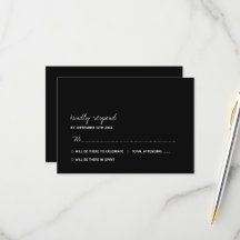 Moderne Zwart & Wit Minimalistische Script Bruilof