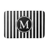 Moderne zwart-wit monogram badmat (Voorkant)