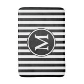 Moderne zwart-wit monogram badmat (Voorkant Verticaal)