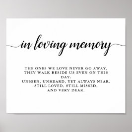 Moderne zwart-wit monogram bruiloft poster