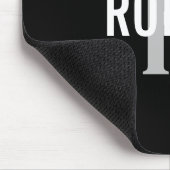Moderne zwart-wit monogram heren naam muismat (Hoek)