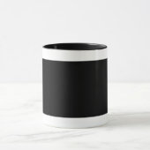 Moderne zwart-wit monogram personalisatie mok (Midden)