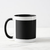 Moderne zwart-wit monogram personalisatie mok (Links)