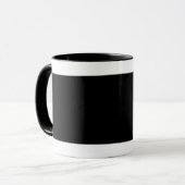 Moderne zwart-wit monogram personalisatie mok (Voorkant links)