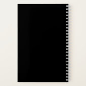 Moderne zwart-wit monogram reizen notitieboek (Achterkant)