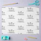 Moderne zwart-wit monogrammed naam tissuepapier (Craft)