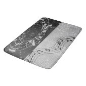 Moderne zwart-wit muzieknoten badmat (Gekanteld)
