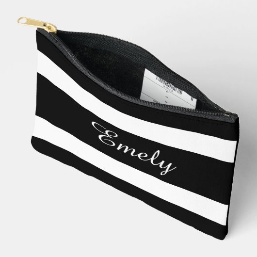 Moderne zwart-wit naam etui (Open)