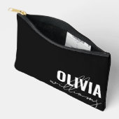 Moderne zwart-wit naam Monogram Etui (Open)