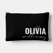 Moderne zwart-wit naam Monogram Etui (Voorkant)