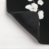 Moderne zwart-wit orchideeën Floral Monogram Muismat (Hoek)