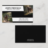 Moderne zwart-wit paard foto Equine Visitekaartje (Voorkant / Achterkant)