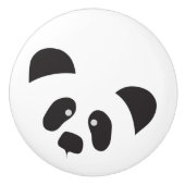 Moderne Zwart & Wit Panda Keramische Pull Knop (Voorkant)