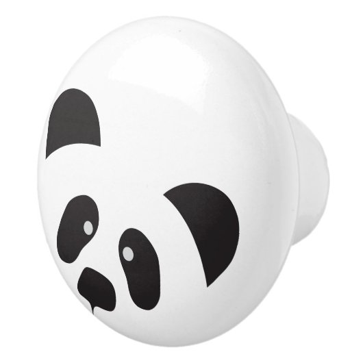 Moderne Zwart & Wit Panda Keramische Pull Knop (Rechts)