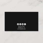 Moderne zwart-wit personal trainer visitekaartje (Achterkant)