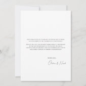 Moderne Zwart-Wit Persoonlijke Dankkaart Bedankkaart (Achterkant)