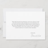 Moderne Zwart-Wit Persoonlijke Dankkaart Huwelijk Bedankkaart (Achterkant)