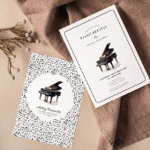 Moderne Zwart-wit Piano Overweging Kaart