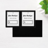 Moderne Zwart-wit Plain DIY Hang Labels Visitekaartje (Bureau)