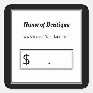 Moderne Zwart-wit Plain Retail Prijs Labels