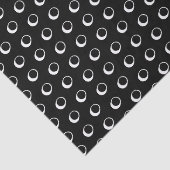 Moderne zwart-wit polka stippen patroon leuk schat tissuepapier (Detail)