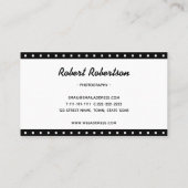 Moderne Zwart-wit Professional Visitekaartje (Achterkant)