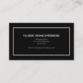 Moderne Zwart-wit Professional Visitekaartje (Achterkant)