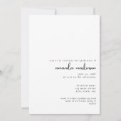 Moderne zwart-wit profiel afstudeerfeest kaart (Achterkant)