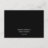 Moderne zwart-wit QR code bruiloft details Informatiekaartje (Achterkant)