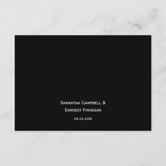 Moderne zwart-wit QR code bruiloft details Informatiekaartje (Achterkant)