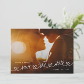 Moderne Zwart-Wit QR-code Foto Save The Date (Staand voorkant)