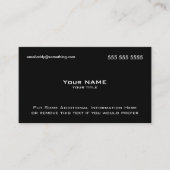 Moderne zwart-wit QR-code Visitekaartje (Voorkant)