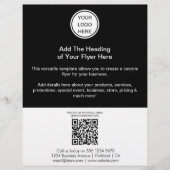 Moderne Zwart-wit QR Code & Zakelijke Logo Flyer (Voorkant)