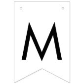 Moderne zwart-wit Ramadan Mubarak Pennant Vlaggetjes (Derde vlag)