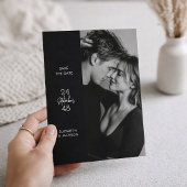 Moderne Zwart-Wit Redactionele Foto Save the Date